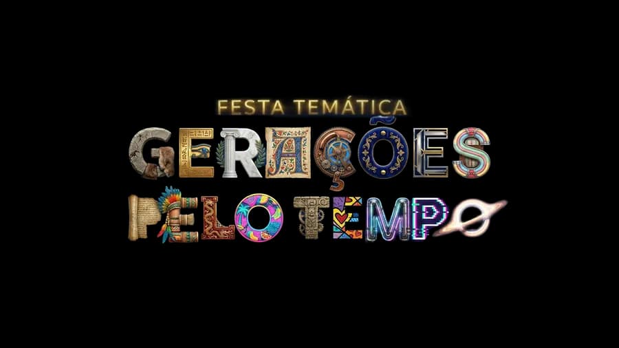 Arte da festa Gerações pelo Tempo, de sexta-feira